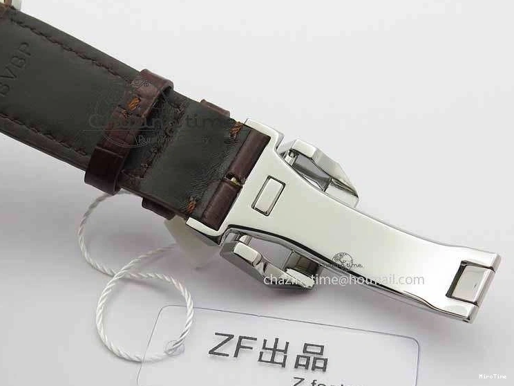 MIROTIME 0128 Unique Portuguese IW3714 Diam ZF V2 1:1 Best Edition Gray Dial On Brown Leather Strap A79350 (Slim Movement) 7250